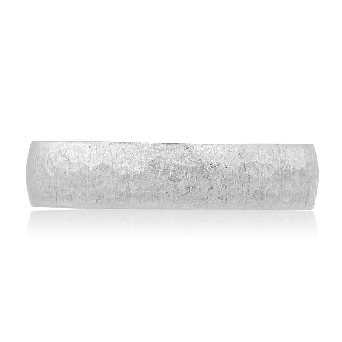 A masculine Hammered Wedding Band | 11-12045, featured in silver with a textured, hammered finish.