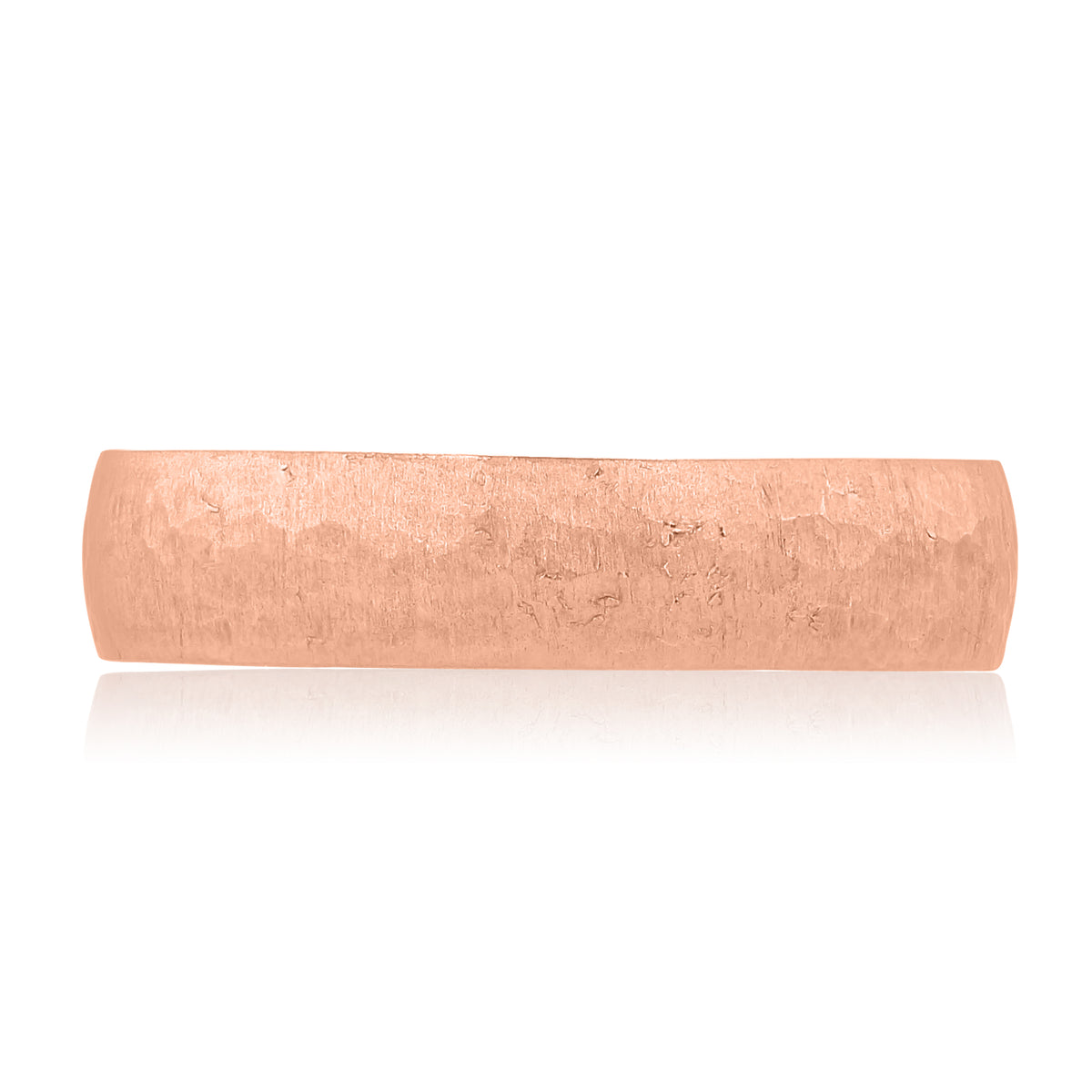 Hammered Wedding Band | 11-12045 rose gold wedding band featuring a unique, masculine hammered finish.