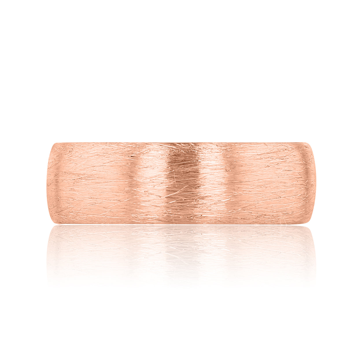 Tacori Men’s Coarse Brushed Wedding Band - 138-7RB in rose gold with a brushed, textured finish.