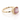 Makur Pink Champagne Sapphire Bezel Solitaire 2006707 featuring a cushion-shaped pink champagne sapphire in a yellow gold bezel setting with a beaded metal border.