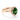 Green Tourmaline | Halo Engagement Ring in rose gold featuring an oval green tourmaline center stone surrounded by small round diamonds.
