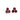 14K White Gold Ruby Cluster Earrings 22132R, featuring a pair of white gold cluster earrings with three round-cut lab-created rubies each.