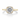 A gold Dantela | Round Bloom Engagement Ring - 2620RDMDY featuring a round-cut center diamond surrounded by a cushion-shaped halo of pavé-set diamonds.