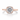 Tacori Dantela | Round Bloom Engagement Ring 2620RDMDPK featuring a round-cut diamond in a pavé-set halo setting on a rose gold band.