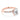 Tacori Sculpted Crescent | Oval Solitaire Engagement Ring - 2687OV95X7PK in 14k rose gold, featuring an oval-cut center diamond with three marquise-cut side stones on each side of the band.