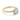 Tacori Sculpted Crescent | Round Solitaire Engagement Ring - 2687RD85Y in 18k yellow gold featuring a round center diamond with three marquise-cut side stones on each side.