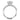 A Sculpted Crescent | Round Solitaire Engagement Ring - 2687RD85W featuring a round solitaire diamond on an 18k white gold band with small, crescent-shaped side stone accents.