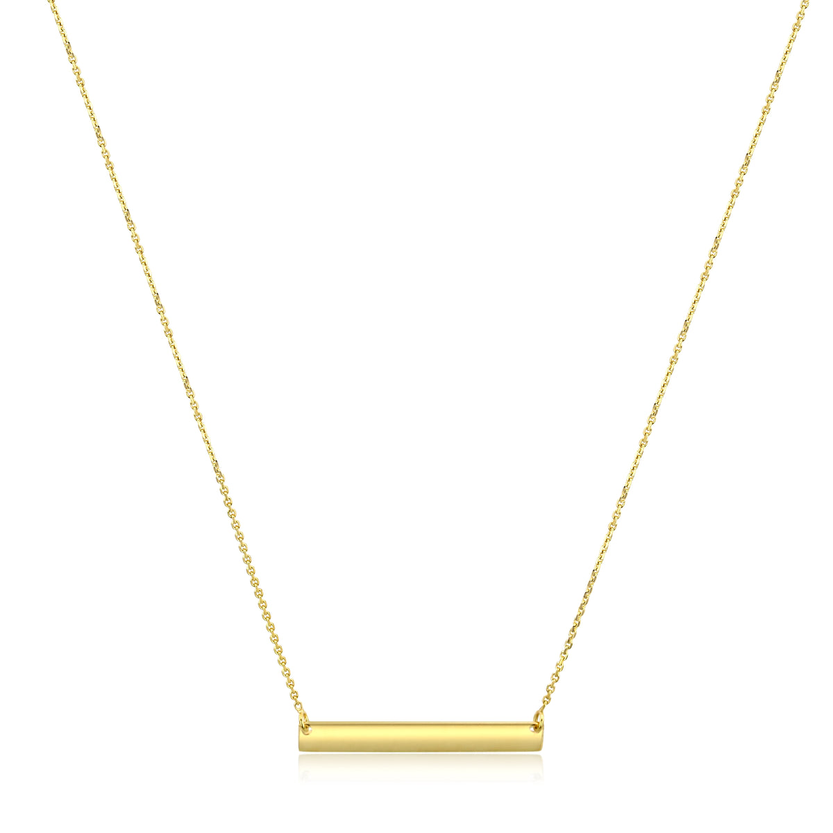 14K Yellow Gold Bar Necklace | 5001937 featuring a 14K yellow gold bar pendant on a delicate chain.