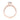 Rose gold Sculpted Crescent | Round Solitaire Engagement Ring - 51RD65PK featuring a round center stone and a scalloped band.