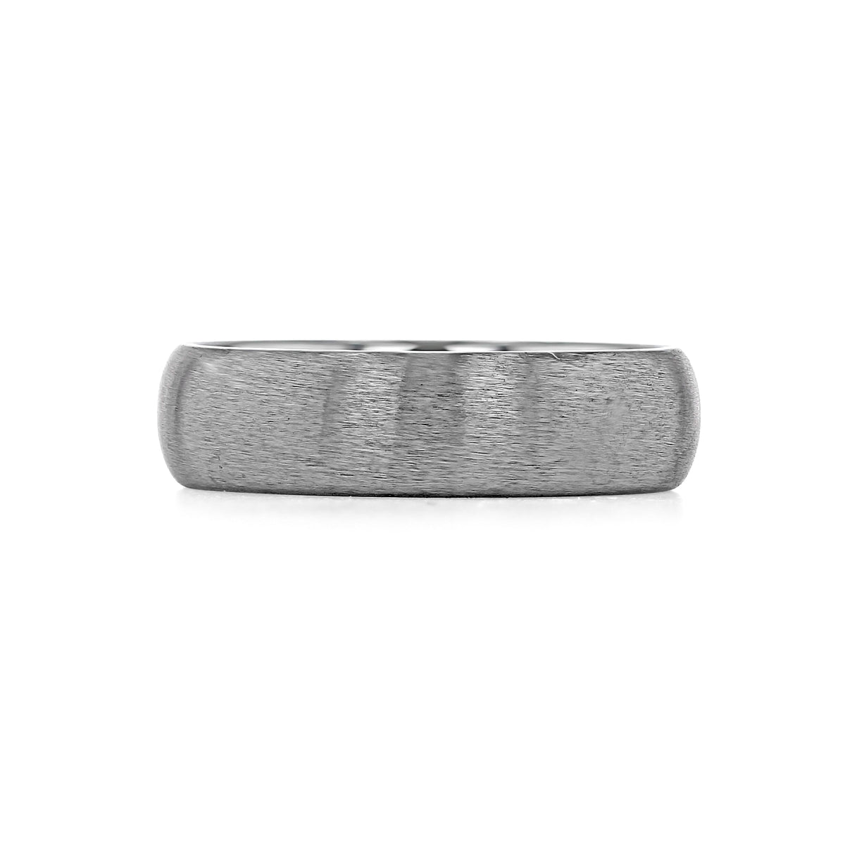 Triton Tungsten Carbide 6mm Men’s Brushed Wedding Band | 6TU133 in grey with a brushed finish and a comfort-fit design.