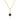 A round, dark teal lab-grown Alexandrite pendant from the 14K Yellow Gold Alexandrite Solitaire Pendant | 88002-6, suspended from a 14k yellow gold chain with a small diamond accent above the main stone.