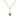 A 14K Yellow Gold Peridot Solitaire Pendant | 88002-8 featuring a round-cut peridot topped with a small, round, clear gemstone, suspended from a matching gold chain.