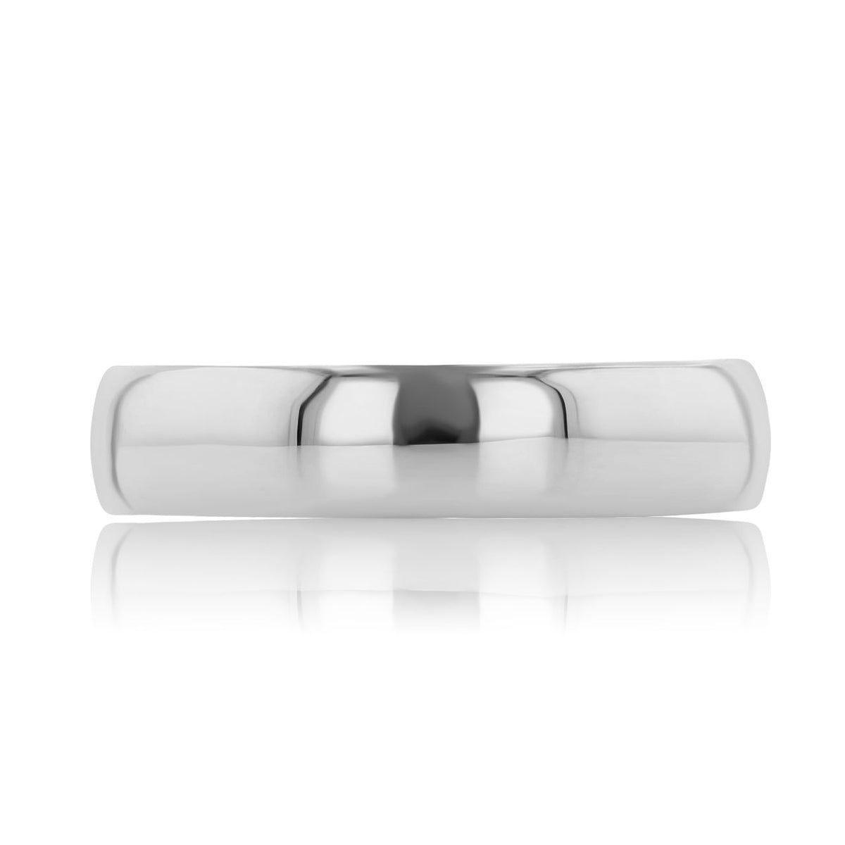 Tacori Men’s Polished Wedding Band - 138-5W featuring a polished silver-tone metal wedding band with a classic design and a smooth, rounded surface.