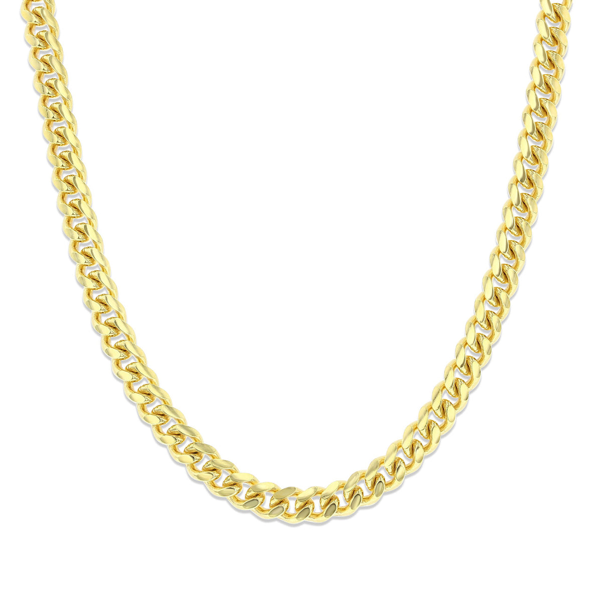 Gold Plated 5MM Miami Curb Chain necklace for men.
