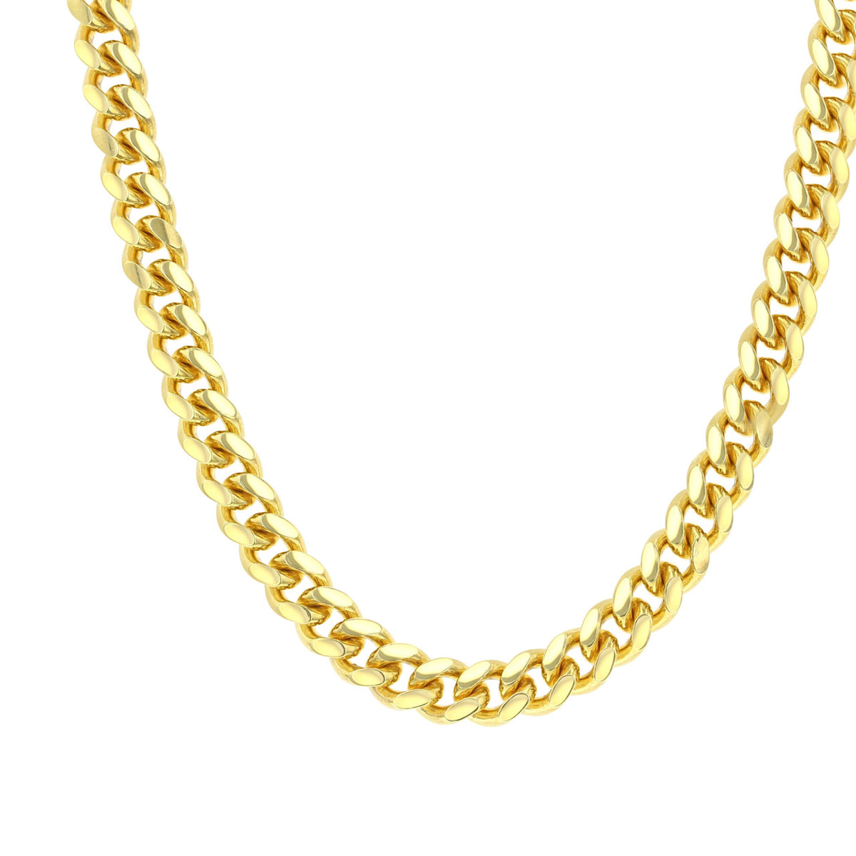 Gold Plated 6MM Miami Curb Chain | CH6CUY-22, a gold-colored Miami curb chain necklace, a perfect men’s gift.