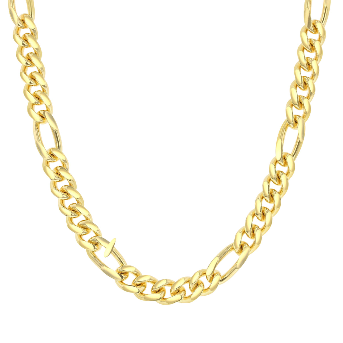 Gold Plated 6MM Miami Curb Chain | CH6FIY-20 in a gold tone with interlocking links.