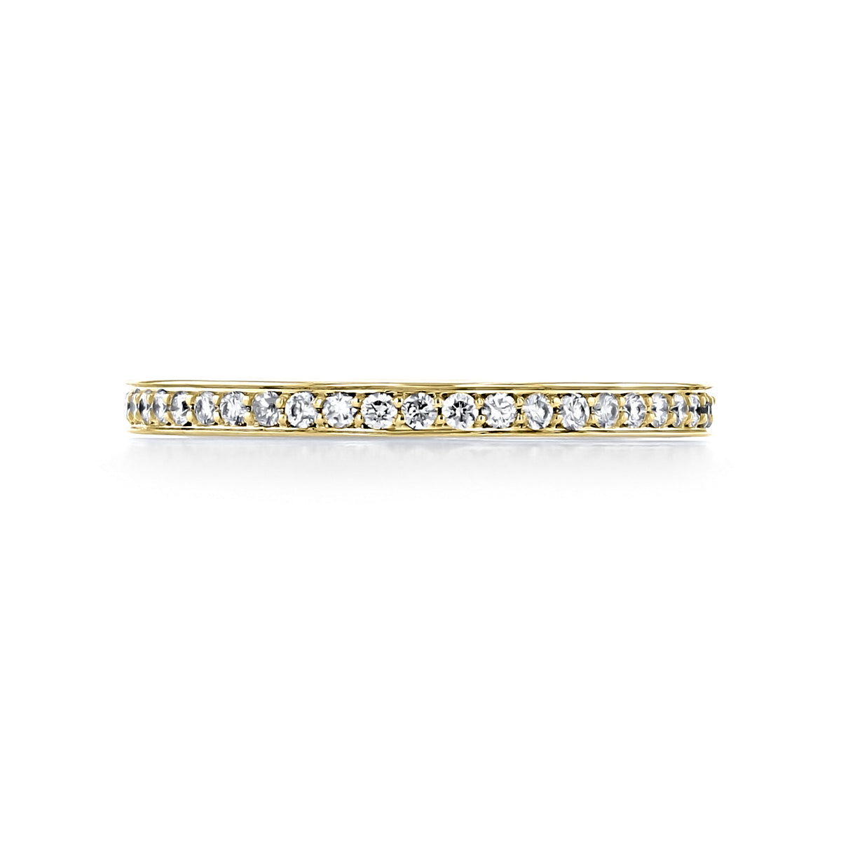 Sierrah 1.90mm Pavé-Set Diamond Eternity Band in gold, featuring a continuous row of pavé-set diamonds.