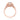 Vienna round halo engagement ring in rose gold featuring a round center diamond surrounded by a delicate setting and intricate, textured metalwork along the band.