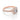 Granada round halo engraved engagement ring in rose gold, featuring a round center diamond within a square halo of small stones and engraved detailing along the band.