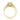 Veronique | Halo Engagement Ring by Gabriel & Co. in yellow gold, featuring a round center stone and a diamond-encrusted band.