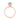 Paula solitaire engagement ring by Gabriel & Co. in rose gold featuring a round center diamond in a four-prong setting.