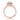 Isla Oval Halo Engagement Ring in rose gold featuring a VS2 clarity diamond and pavé diamonds on the band.
