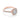 Clarita | Round Halo Engagement Ring in rose gold, featuring a round center stone surrounded by a diamond halo and accented with diamonds along the band.