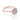 Isla round halo solitaire engagement ring by evertrue by Icing On The Ring featuring a 14k rose gold band and a round center diamond surrounded by a halo.