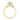 Doheny | Round Cathedral Solitaire Engagement Ring in 14k yellow gold, profile view showing the cathedral arches and diamonds along the basket.