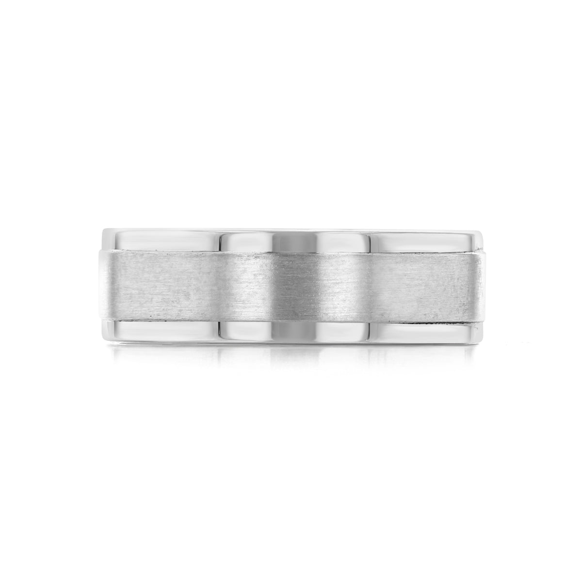 Artcarved Brushed Wedding Band | FG334 featuring a classic men’s design with a brushed center finish and polished beveled edges.