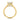 Waverly | Round 6-Prong Solitaire Engagement Ring in yellow gold with a round center stone in a six-prong setting, featuring a hidden halo gallery rail accented with small diamonds.