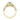 Delilah | Halo Engagement Ring by Gabriel & Co. featuring a yellow gold cushion-cut center diamond, a pavé diamond halo, and intricate filigree side details.