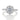 Tacori Petite Crescent | Round Bloom Engagement Ring - HT2555RD8W featuring a round diamond in a hexagonal halo setting with a diamond-encrusted band.