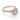 Rose gold Petite Crescent | Round Bloom Engagement Ring - HT2555RD8PK featuring an octagon bloom diamond center stone, a hexagonal halo of small diamonds, and a pavé diamond band.