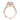 Rose gold Petite Crescent | Round Bloom Engagement Ring - HT2555RD8PK featuring an octagon bloom diamond center, a sparkling diamond halo, and pavé-set diamonds along the engraved band.
