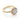 Tacori Crescent Chandelier HT2570RD7Y round brilliant-cut diamond engagement ring featuring a pavé halo and an 18k yellow gold band with diamond accents.