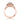 18k rose gold Crescent Chandelier | Round Pavé Engagement Ring - HT2570RD7PK featuring a round-cut center stone framed by a pavé halo and ornate filigree side details.