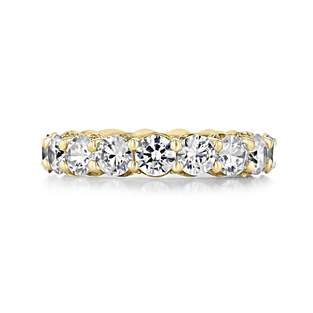 Yellow gold RoyalT | Eternity Band - HT263465Y by Tacori featuring a continuous row of round brilliant-cut diamonds.