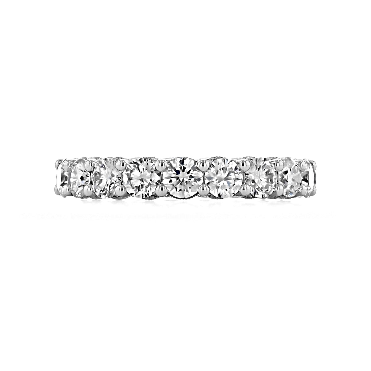 Tacori RoyalT | Wedding Band - HT2632W65W white gold eternity band featuring a continuous row of round brilliant-cut diamonds in an 18k white gold setting.