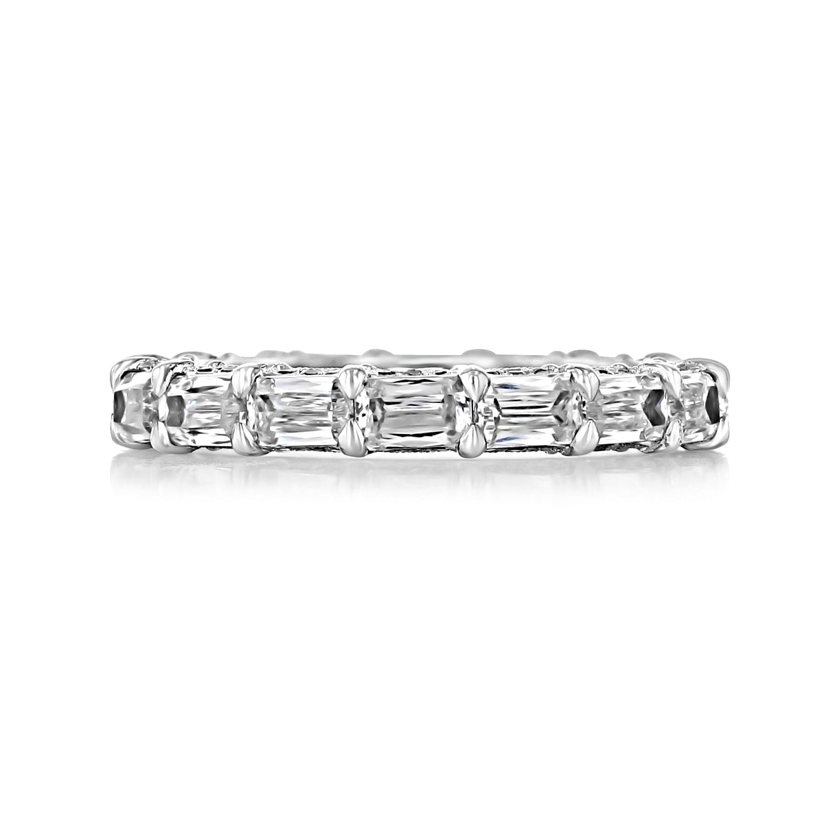 Tacori RoyalT | Eternity Band - HT264865 featuring a continuous row of emerald-cut diamonds.