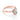 Coastal Crescent | Oval Solitaire Engagement Ring - P101OV75X55PK in rose gold featuring an oval-cut diamond with a halo and pavé accents along the band.