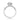 A Tacori Coastal Crescent | Round Solitaire Engagement Ring - P101RD65W featuring a round solitaire diamond, a halo setting, and signature cutouts along the band adorned with pavé diamonds.