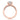 Tacori Coastal Crescent round solitaire engagement ring in rose gold, featuring a round center stone and a vintage-inspired scalloped band with pavé-set diamonds.