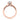 Coastal Crescent | Round Solitaire Engagement Ring - P102RD65PK in rose gold featuring decorative scalloped metalwork and small accent diamonds along the band.