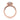 Coastal Crescent | Cushion Solitaire Engagement Ring - P1032CU8PK in rose gold, featuring a cushion-shaped bloom center stone surrounded by a diamond halo and accented with small diamonds along the band.