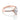 Coastal Crescent | Pear Solitaire Engagement Ring - P104PS9X6PK in rose gold featuring a pear-shaped solitaire diamond and a band accented with small round pavé diamonds.