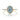 Makur Aquamarine Engagement Ring R0861-4AQ featuring an oval aquamarine in yellow gold with a diamond halo and a micro-prong diamond band.