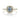 Makur Aquamarine Engagement Ring | R1034-4 featuring a cushion-cut aquamarine with a diamond halo and pavé-set band in yellow gold.