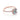 Makur Aquamarine Engagement Ring | R1034-4, a rose gold ring featuring a cushion-cut light blue gemstone surrounded by a halo of small diamonds on a pavé band.