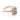 Makur Morganite Engagement Ring | R893-4 featuring a rectangular peach-colored gemstone surrounded by a diamond halo, with diamonds set along the rose gold band.